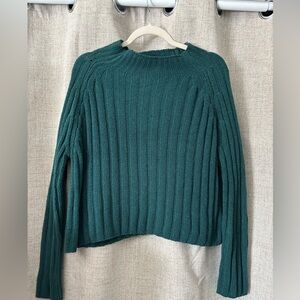 American Eagle Outfitters Teal Cowl Neck Sweater